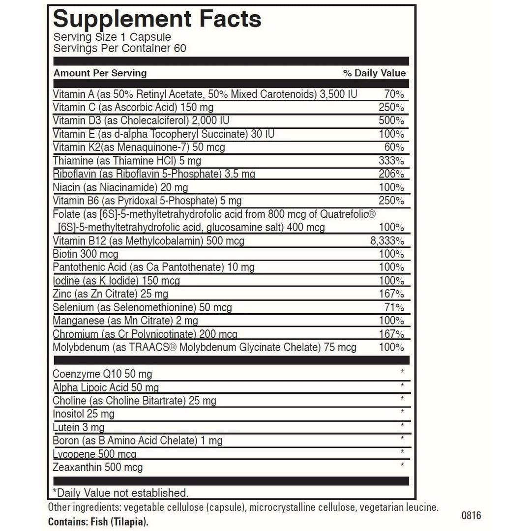 Davinci Laboratories Daily Best Ultra Capsules, 60 Count - Supplement Facts panel