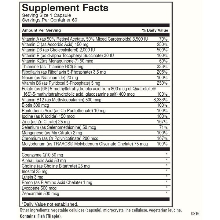 Davinci Laboratories Daily Best Ultra Capsules, 60 Count - Supplement Facts panel