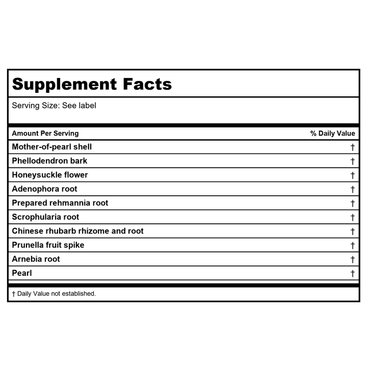 Kan Herbs - Colorful Phoenix Pearl Combo 60 tabs [Health and Beauty] - Supplement Facts panel