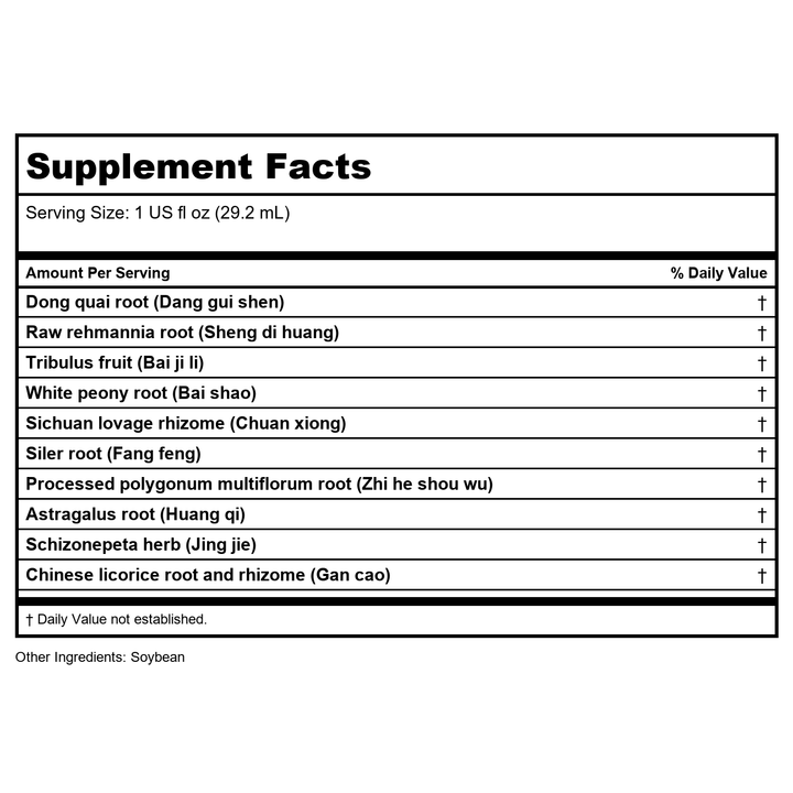 Kan Herb Traditionals Luminescence 2 Ounce - Supplement Facts panel