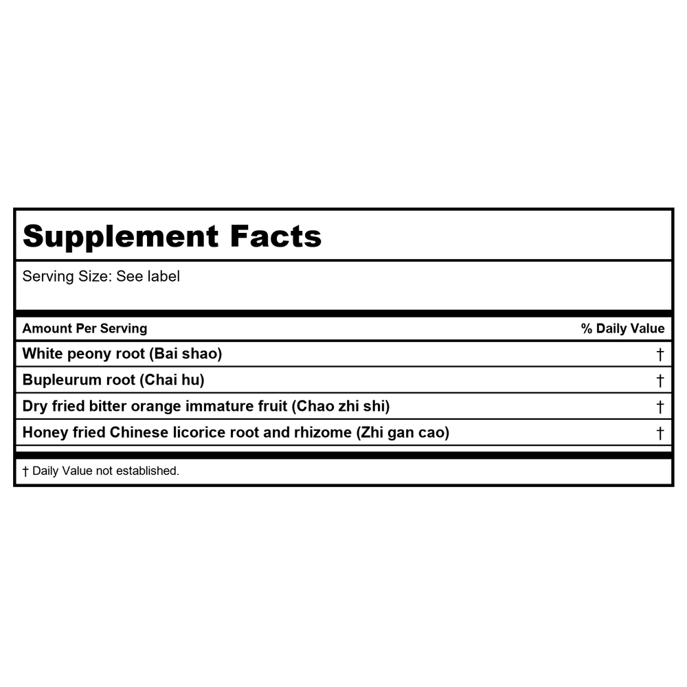 Kan Herb Traditionals Four Cold Extremities 1 Ounce - Supplement Facts panel