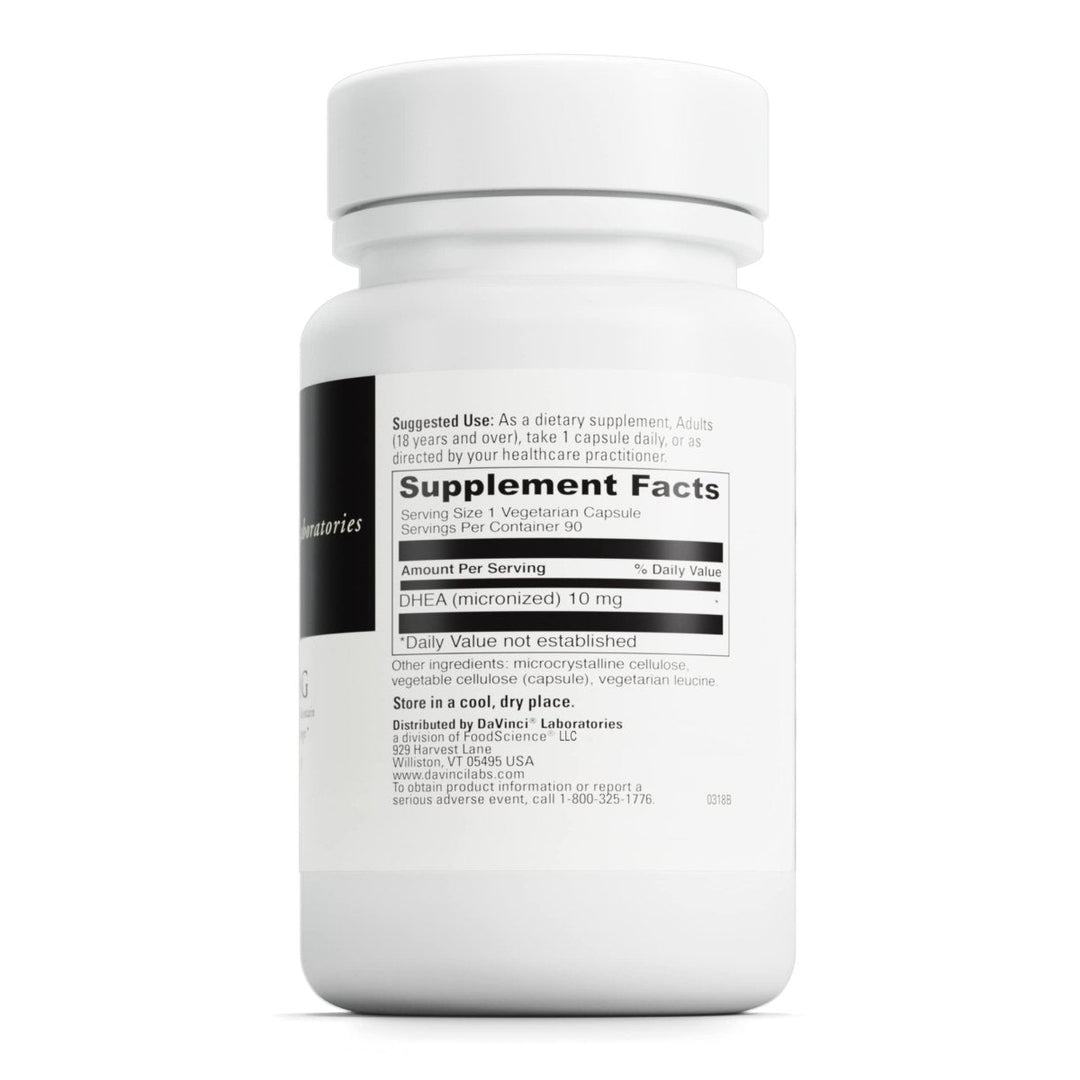 Davinci Labs - DHEA (micronized) 10 mg [Health and Beauty] - Supplement Facts panel