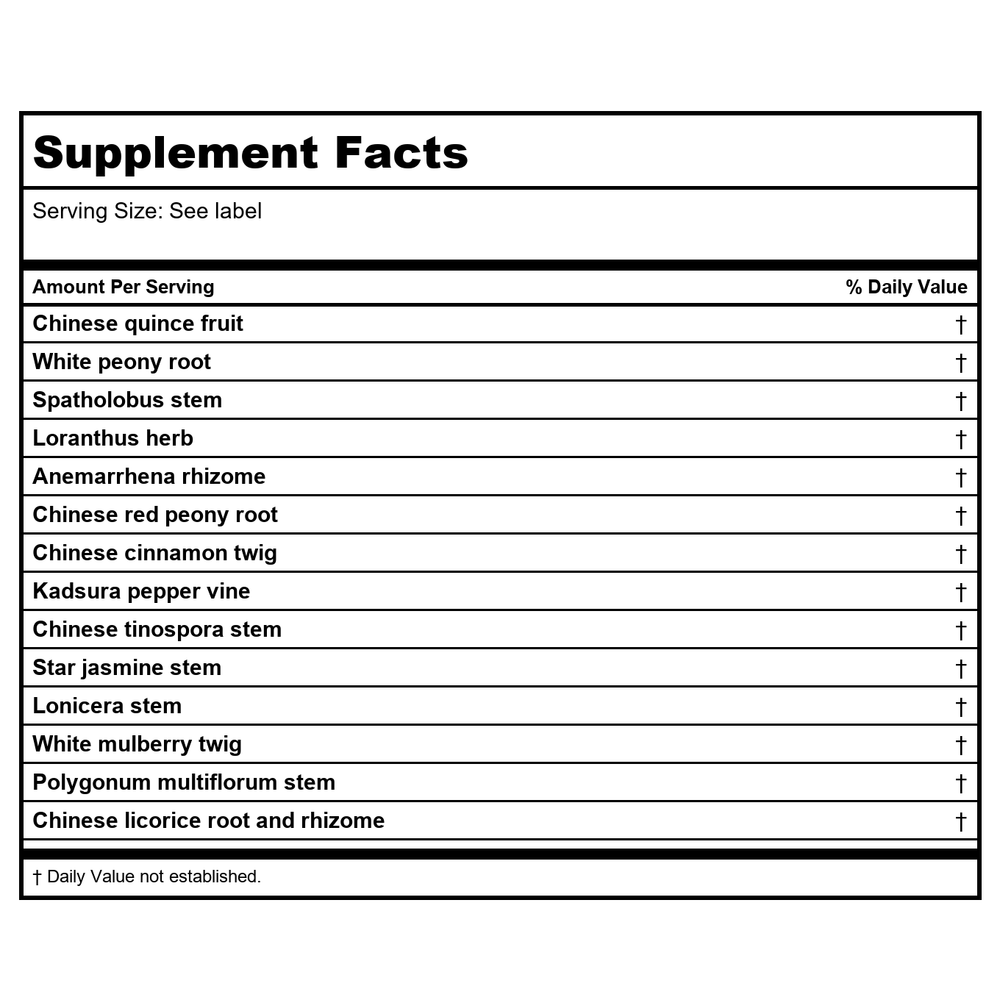 Kan Herb Traditionals Clear Channels 2 Ounce - Supplement Facts panel