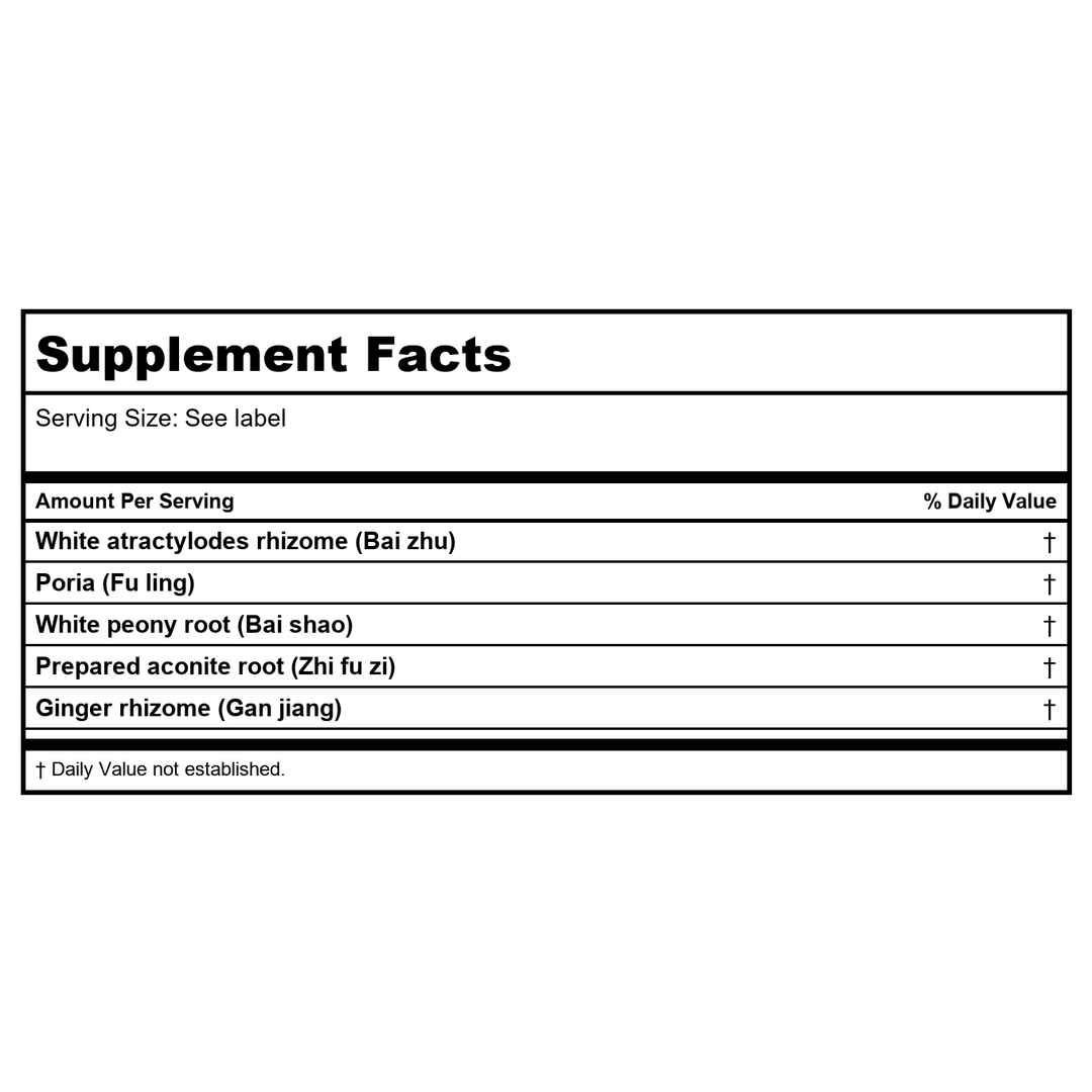 Kan Herb Traditionals True Warrior Formula 300 Tablets - Supplement Facts panel