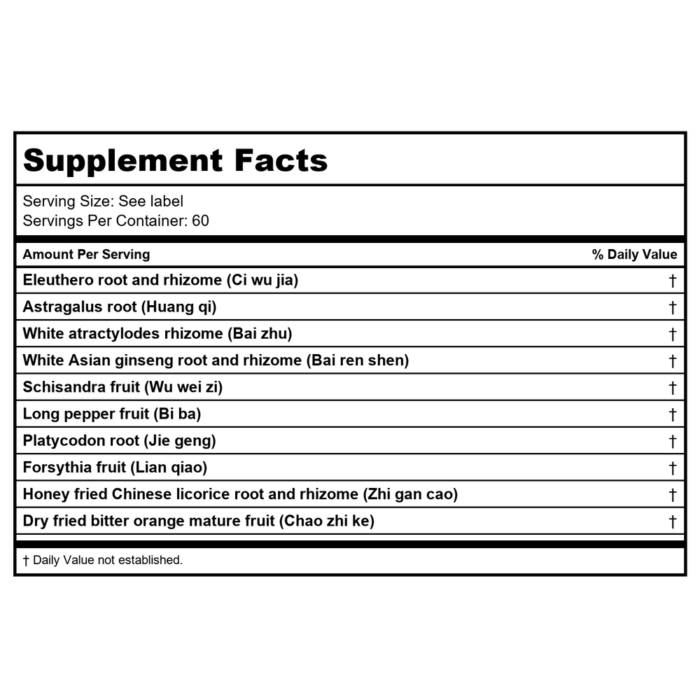 Kan Herb Sage Solutions Basic Boost 60 Tablets - Supplement Facts panel