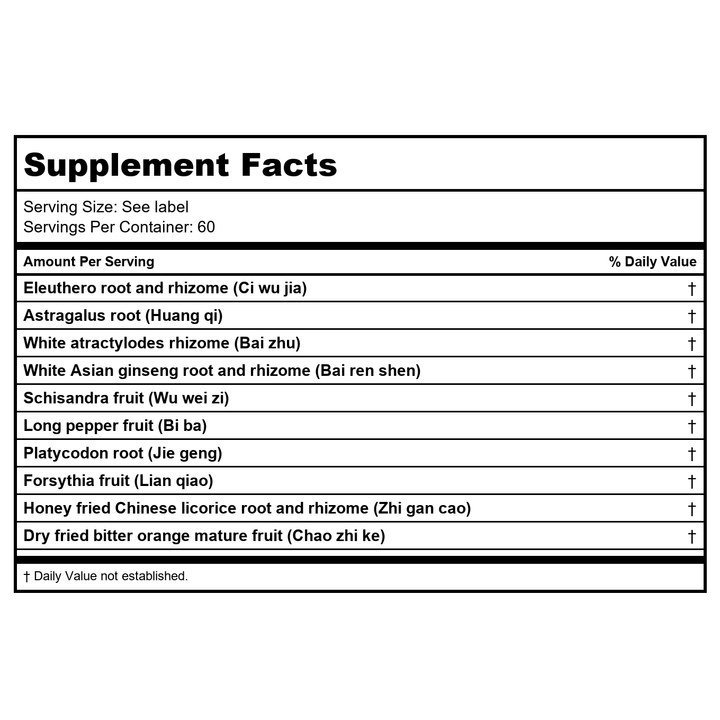 Kan Herb Sage Solutions Basic Boost 60 Tablets - Supplement Facts panel