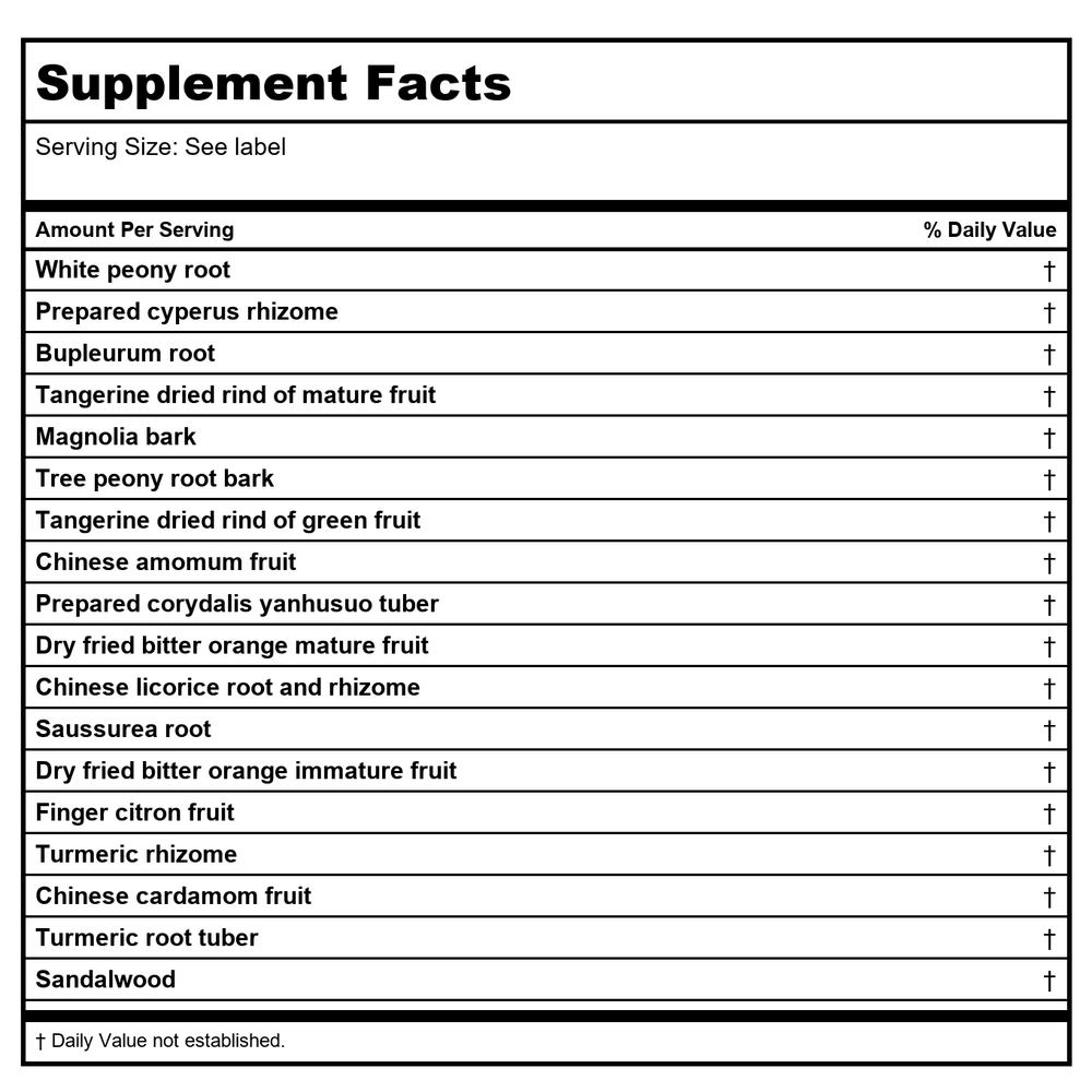 Kan Herb Traditionals Liver Flow 300 Tablets - Supplement Facts panel