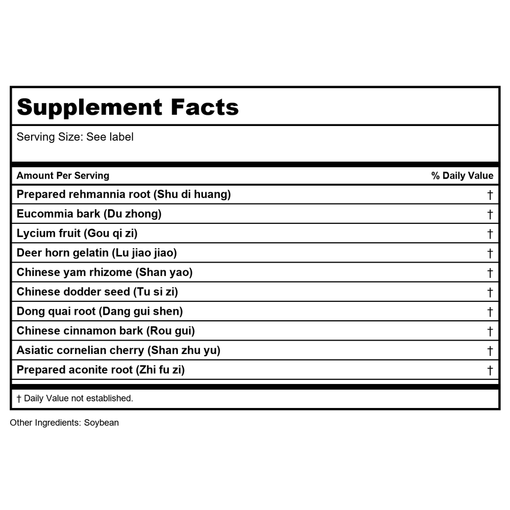 Kan Herb Traditionals Replenish The Right 1 Ounce - Supplement Facts panel