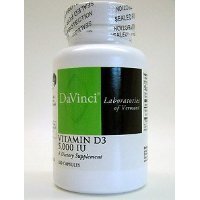 Davinci Labs - Vitamin D3 5000 IU 120 Capsules - Supplement Facts panel