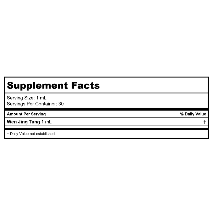 Kan Herb Traditionals Warm The Flow 1 Ounce - Supplement Facts panel
