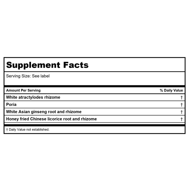 Kan Herb Traditionals Four Gentlemen 300 Tablets - Supplement Facts panel