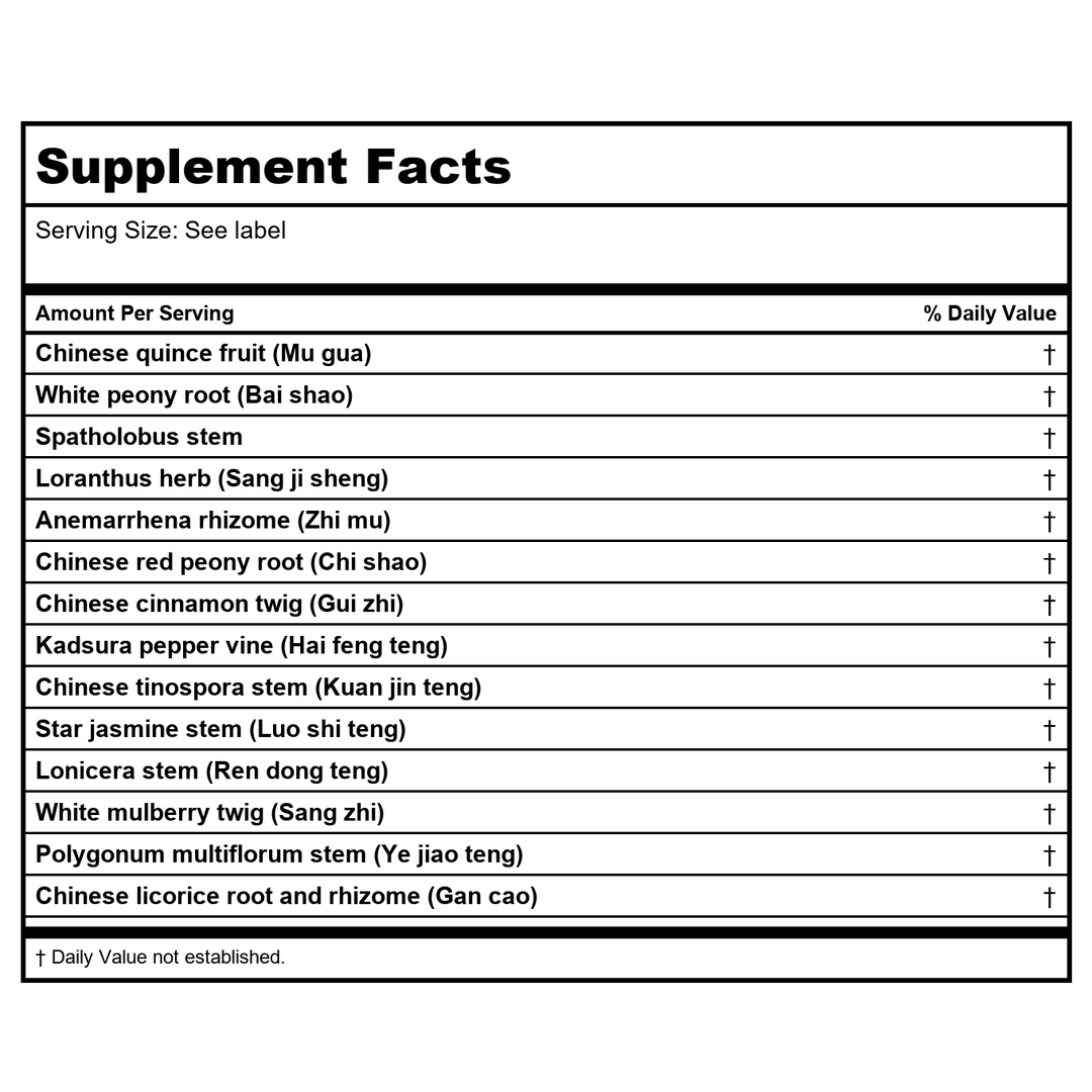 Kan Herb Traditionals Clear Dampness in The Channels 120 Tablets - Supplement Facts panel