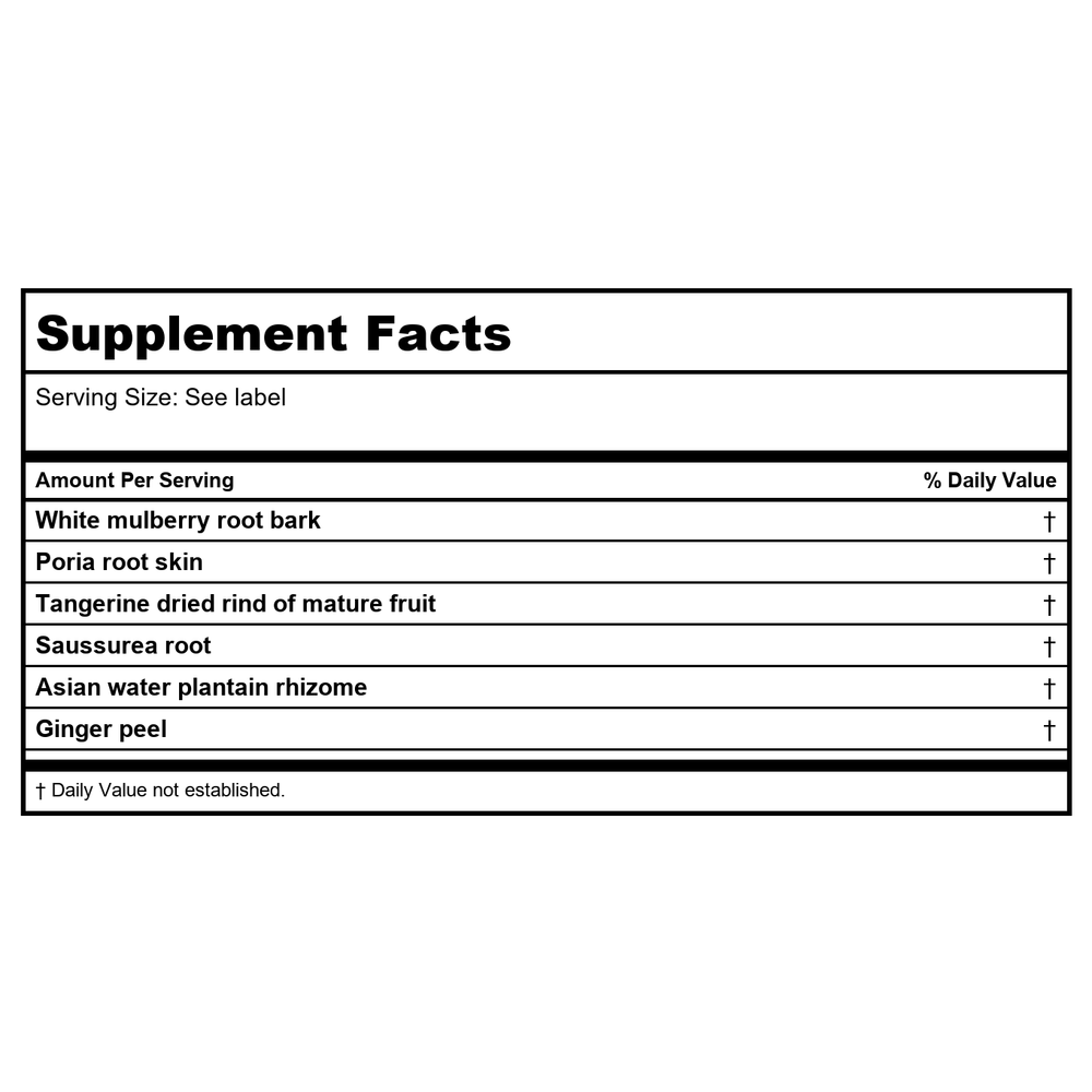 Kan Herb Traditionals Five Peels Formula 300 Tablets - Supplement Facts panel