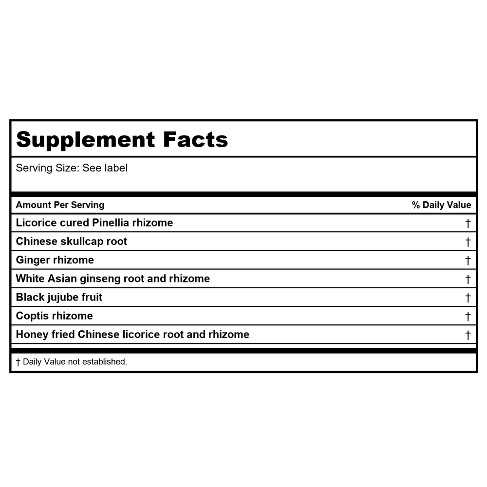 Kan Herb Traditionals Drain The Middle 2 Ounce - Supplement Facts panel