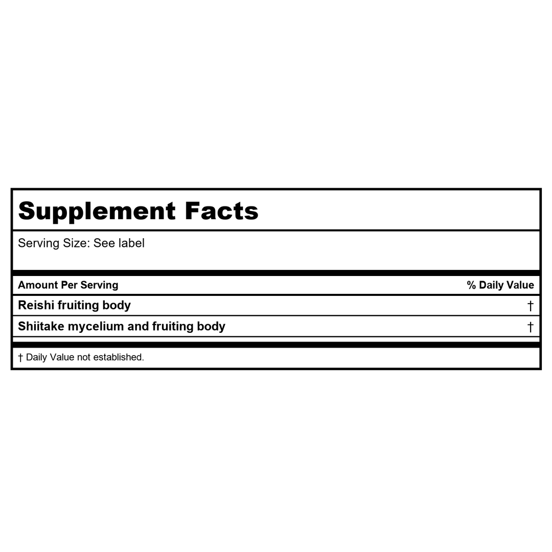 Kan Herb MycoHerb Reishi 100 Capsules - Supplement Facts panel