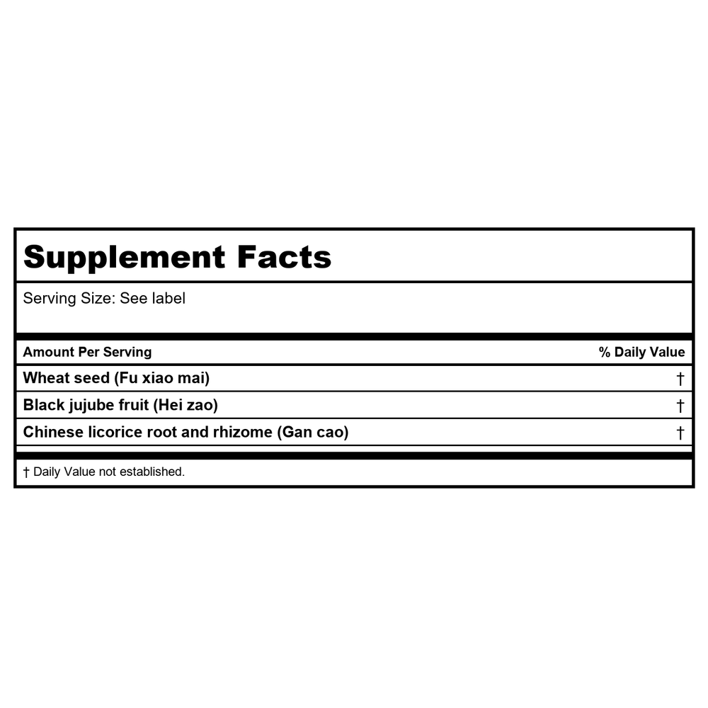Kan Herb Traditionals Rescue Formula 2 Ounce - Supplement Facts panel