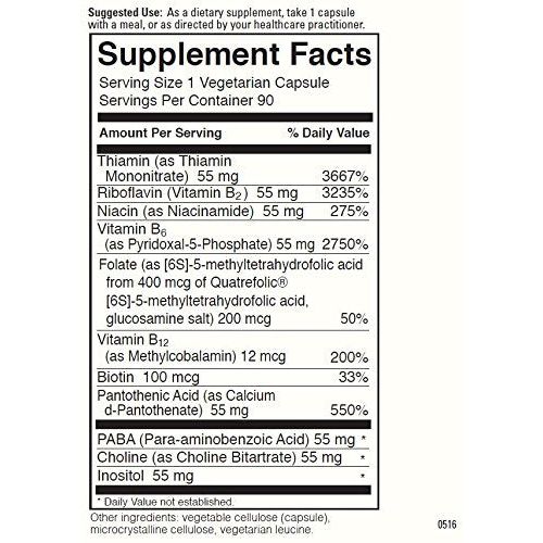 Davinci Laboratories Stress B Capsules, 90 Count - Supplement Facts panel