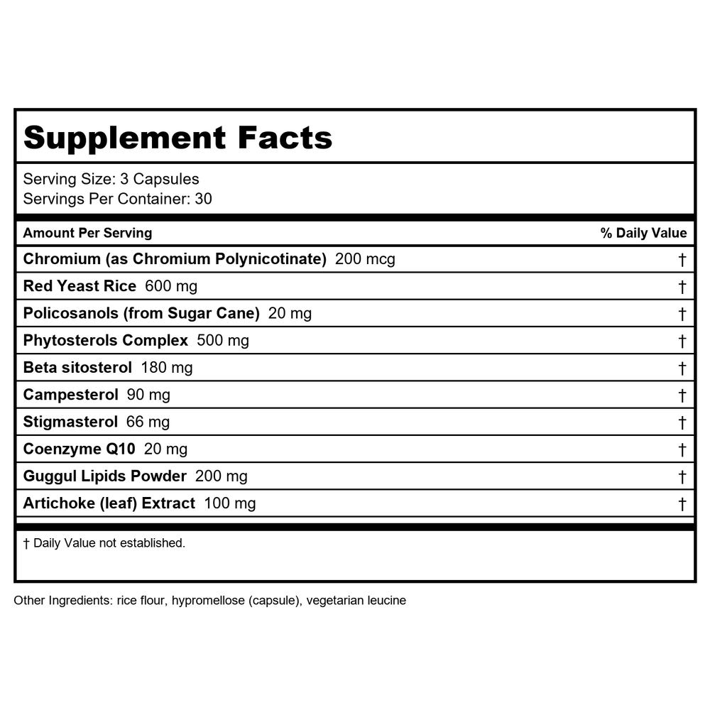 DaVinci Laboratories CholestSure - 90 Capsules - Supplement Facts panel