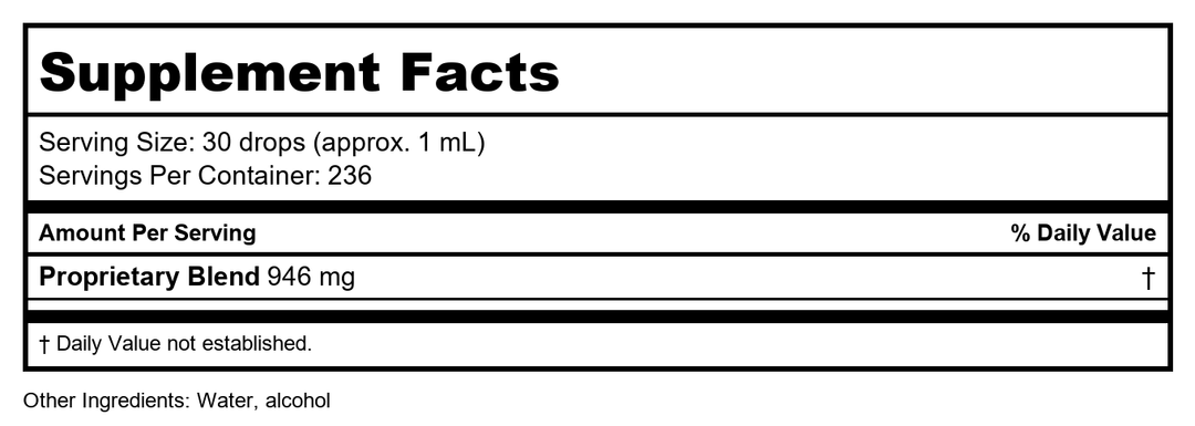 Kan Herbals Restore Integrity 2 Ounce - Supplement Facts panel
