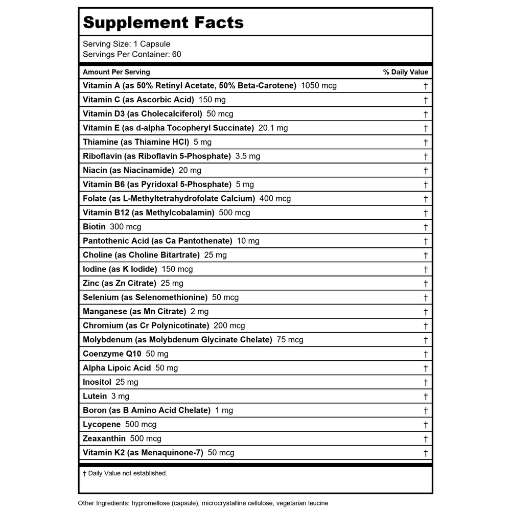 Davinci Labs 5-MTHF 1 MG 60 Capsules by Unknown - Supplement Facts panel