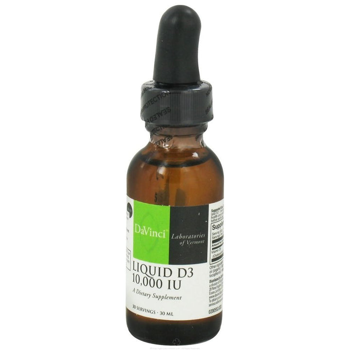 Liquid D3 10,000 IU 30 servings - Supplement Facts panel