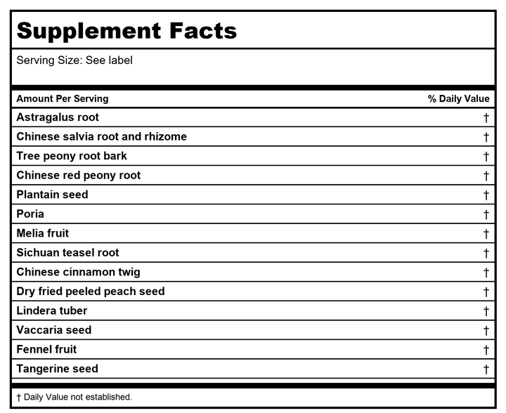Kan Jade Man Herbals Jade Treasure Clear 8 Ounce - Supplement Facts panel
