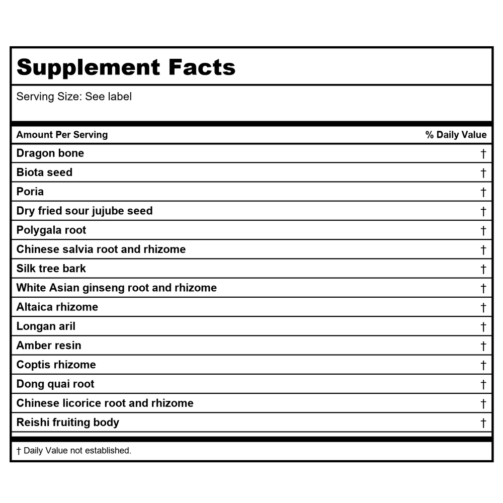 Kan Herbals Compassionate Sage 8 Ounce - Supplement Facts panel