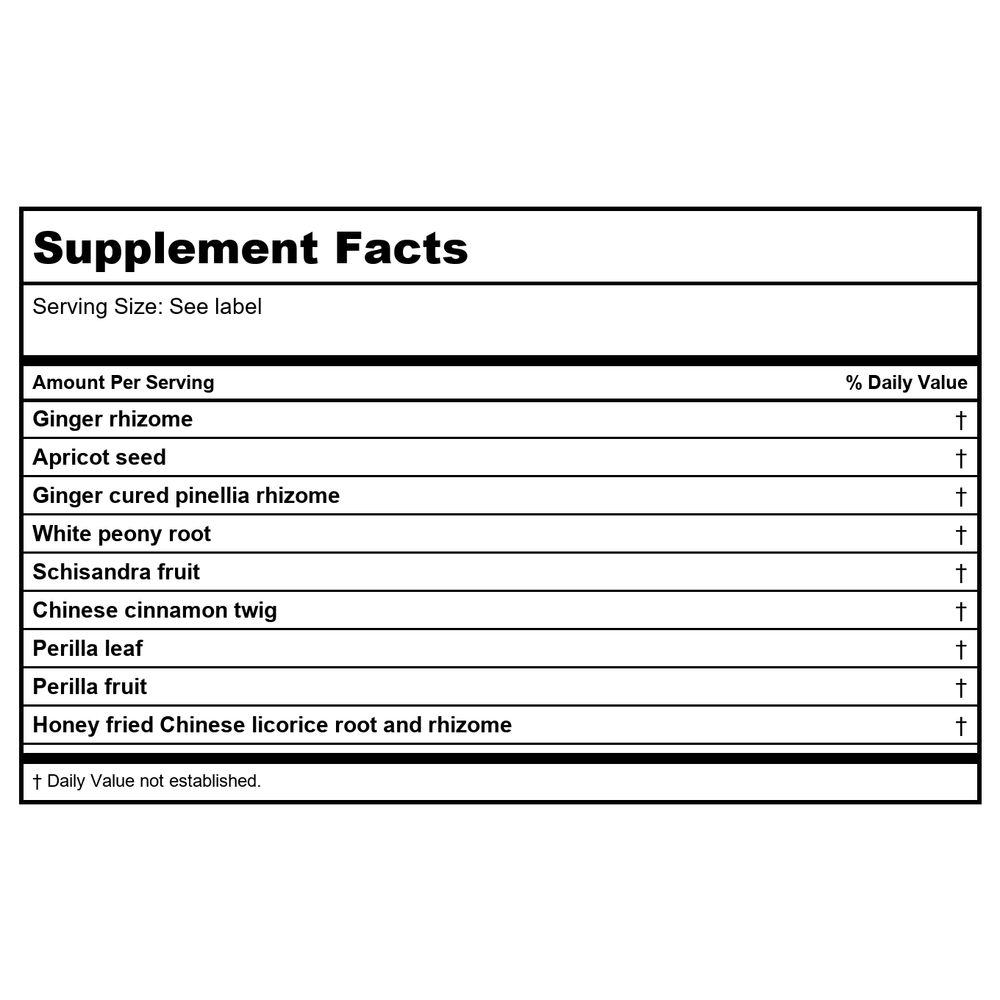 Kan Herb Traditionals Blue Green Lung Formula 300 Tablets - Supplement Facts panel