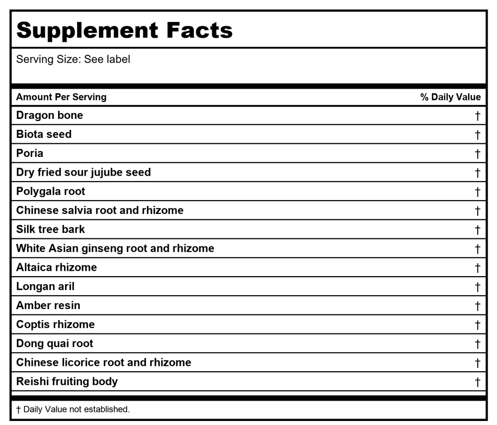 Kan Herbals Compassionate Sage 2 Ounce - Supplement Facts panel