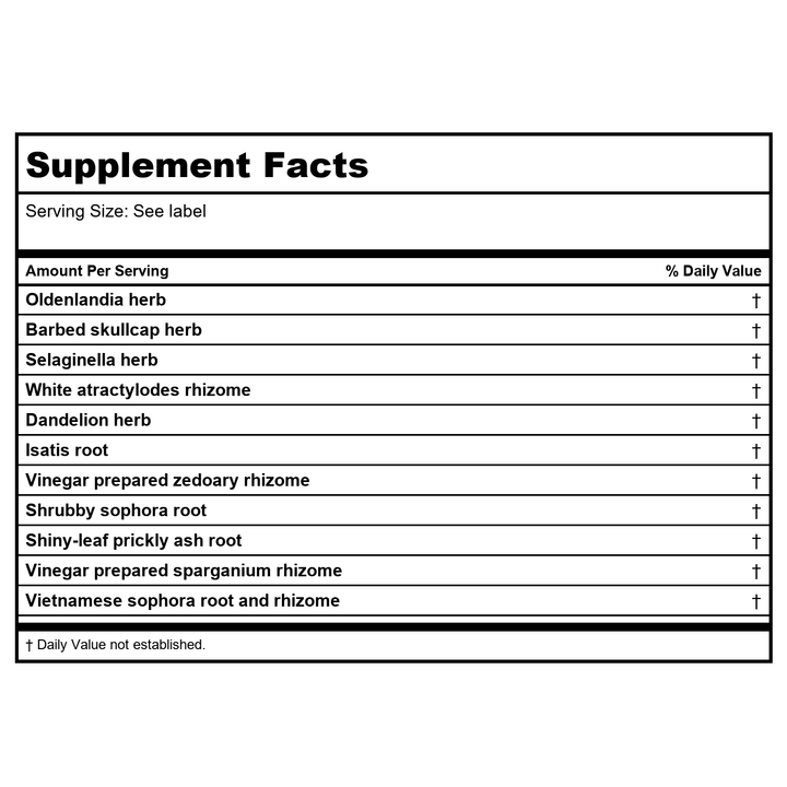 Kan Herb Sage Solutions Cluster Dissolving 8 Ounce - Supplement Facts panel