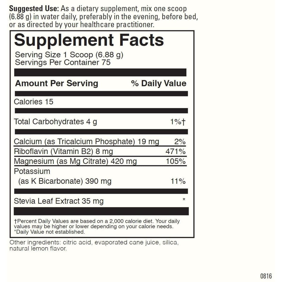 Davinci Labs - Effervescent Magnesium Citrate 75 Servings [Health and Beauty] - Supplement Facts panel