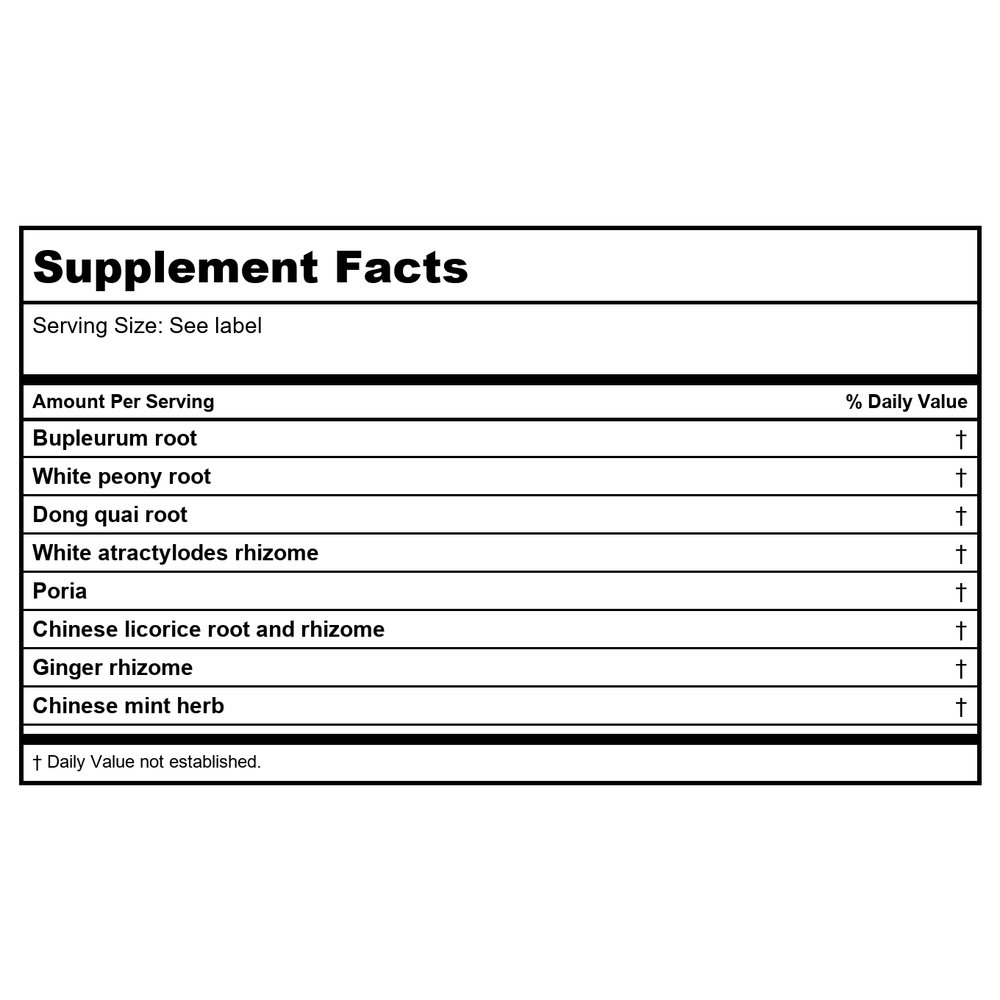 Kan Herb Traditionals Free and Easy Wanderer 8 Ounce - Supplement Facts panel