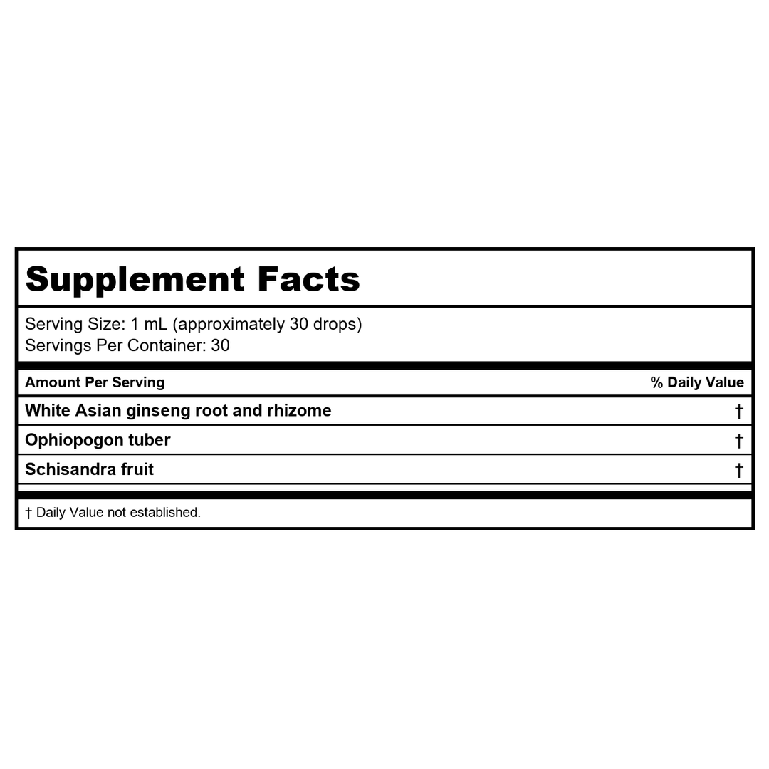 Kan Herb Traditionals Generate The Qi Formula 1 Ounce - Supplement Facts panel