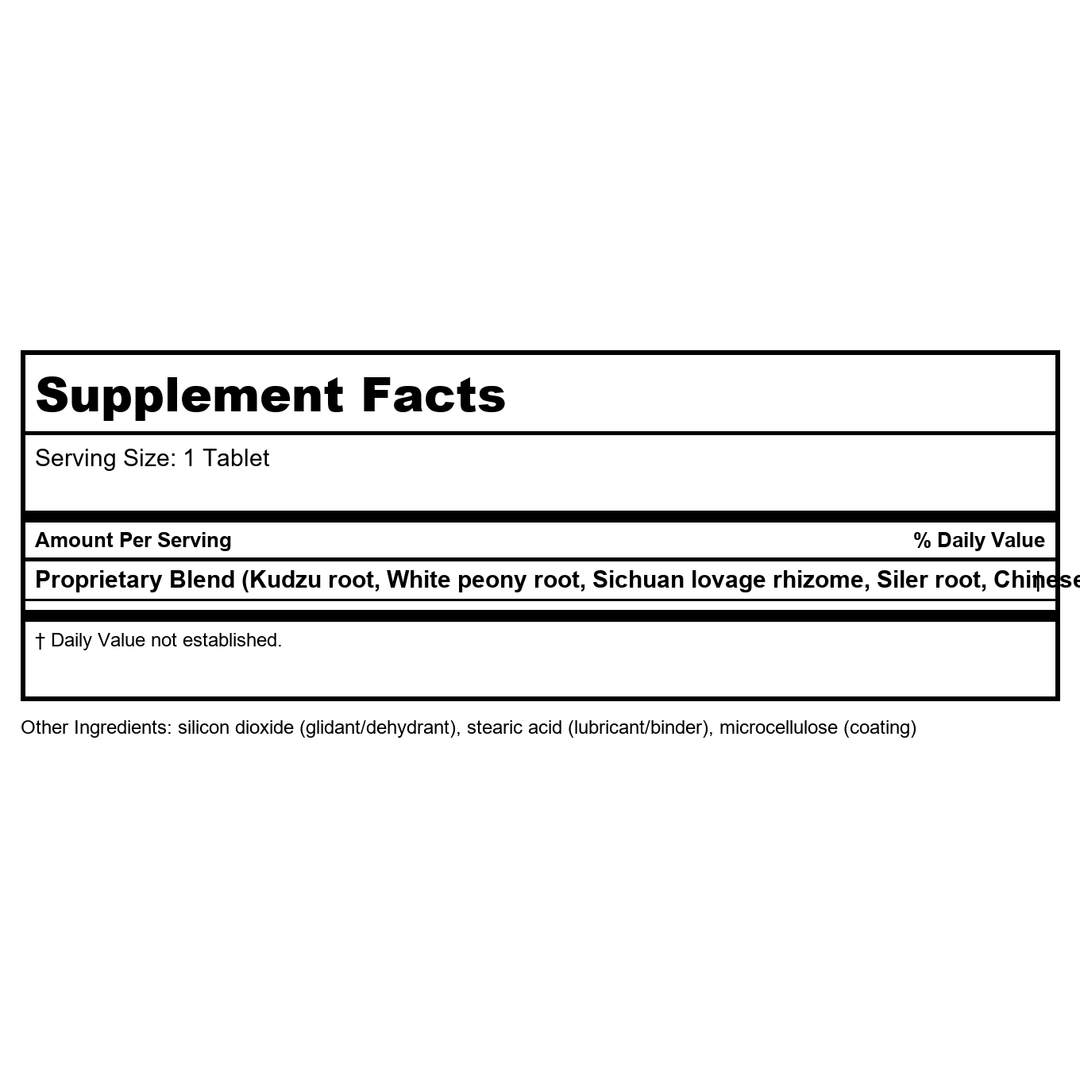 Kan Herbals Meridian Comfort 300 Tablets - Supplement Facts panel