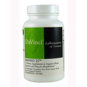 Davinci Labs - Amino 21 750 mg 90 caps by Unknown - Supplement Facts panel