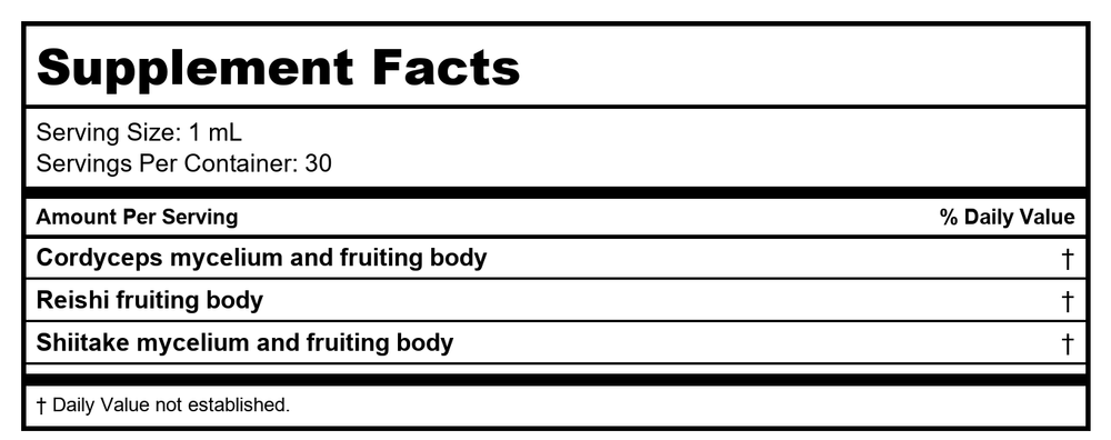 Kan Herb MycoHerb Tri-Forte 2 Ounce - Supplement Facts panel