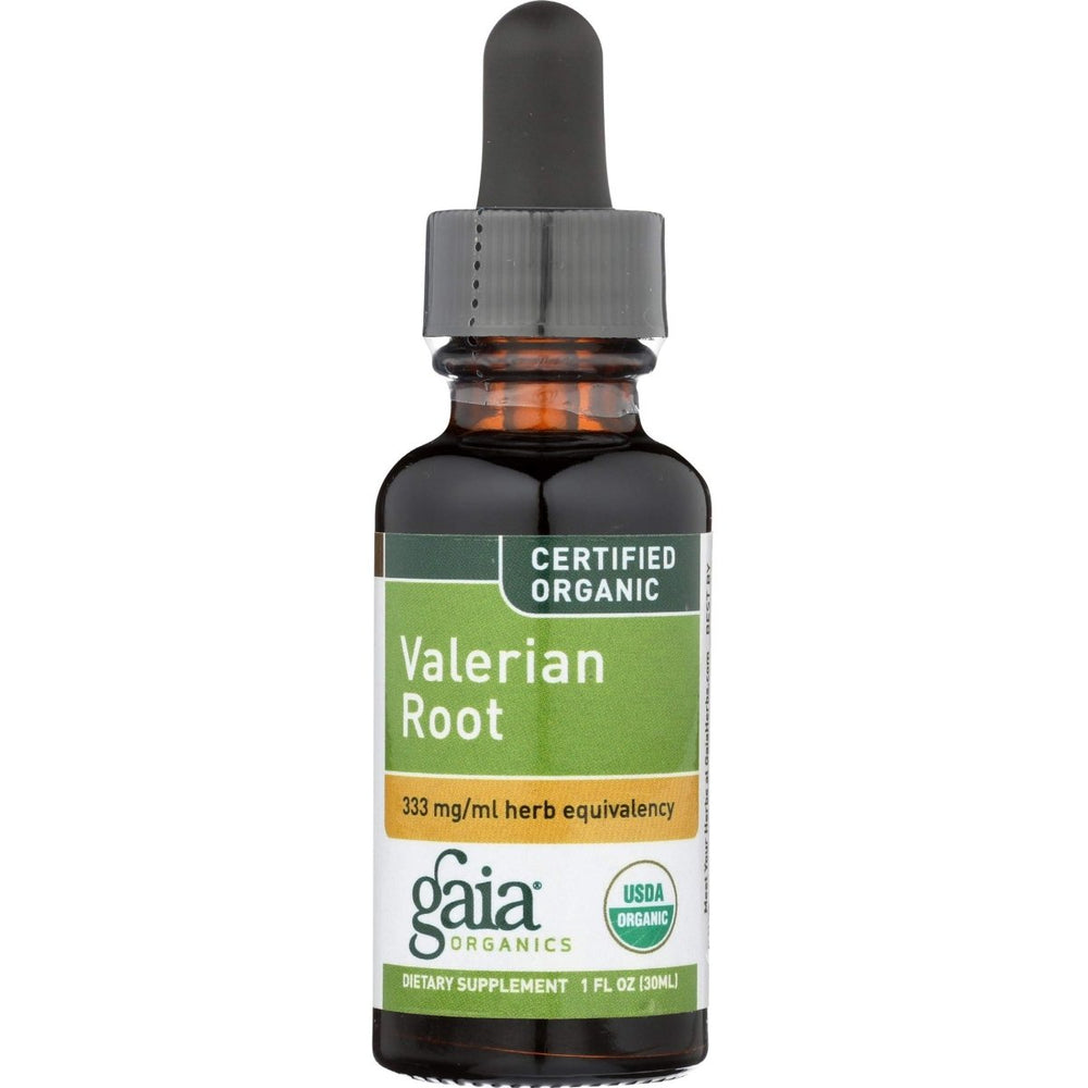 Gaia Herbs Organic Valerian Root Extract, 1 FZ - Supplement Facts panel