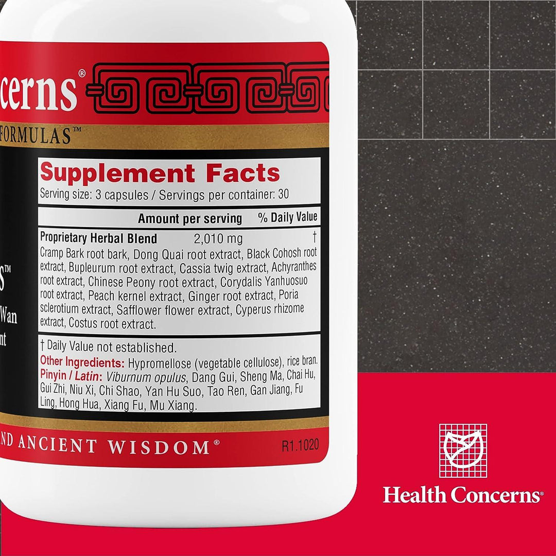 Health Concerns Cramp Bark Plus 90t - Supplement Facts panel