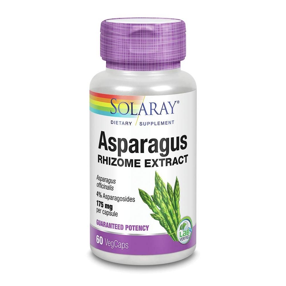 Solaray Asparagus - 175 mg - 60 Vegetarian Capsules  03069 - Supplement Facts panel