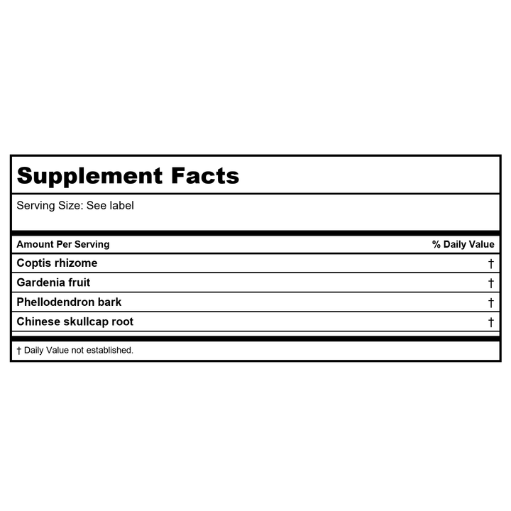 Kan Herb Traditionals Coptidetox 60 Tablets - Supplement Facts panel