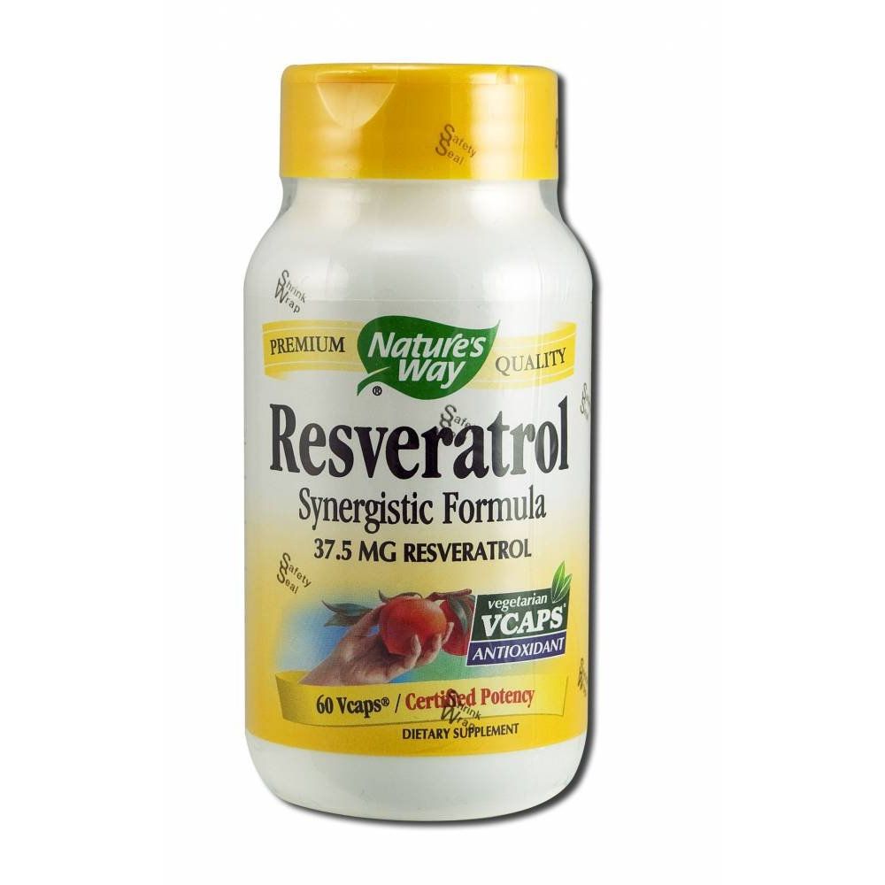 Resveratrol Nature's Way 60 VCaps - Supplement Facts panel