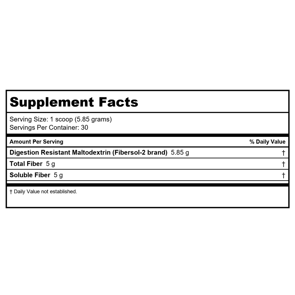 DaVinci Laboratories Clearly Fiber 5.82 oz (176 grams) Pwdr by Unknown - Supplement Facts panel