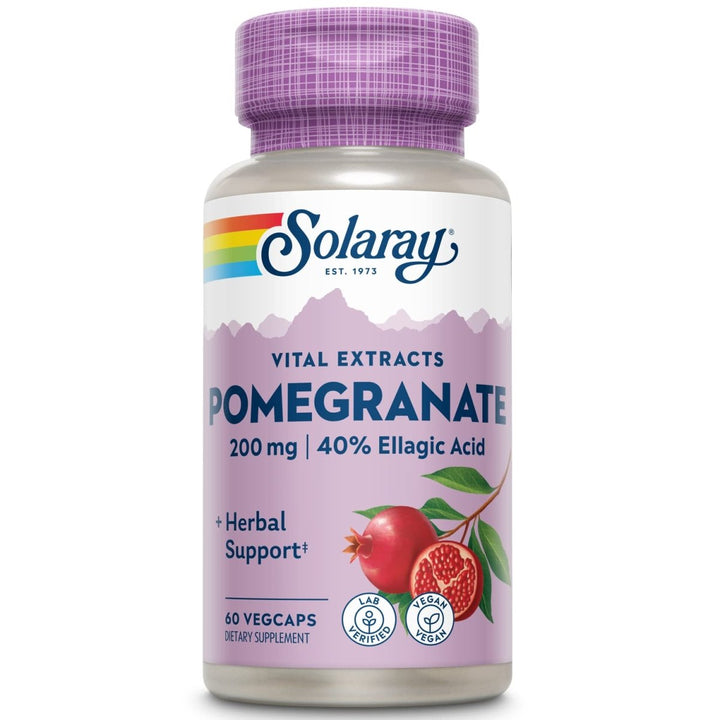 SOLARAY Pomegranate Extract, 200 mg | 60 Count  37590 - Supplement Facts panel