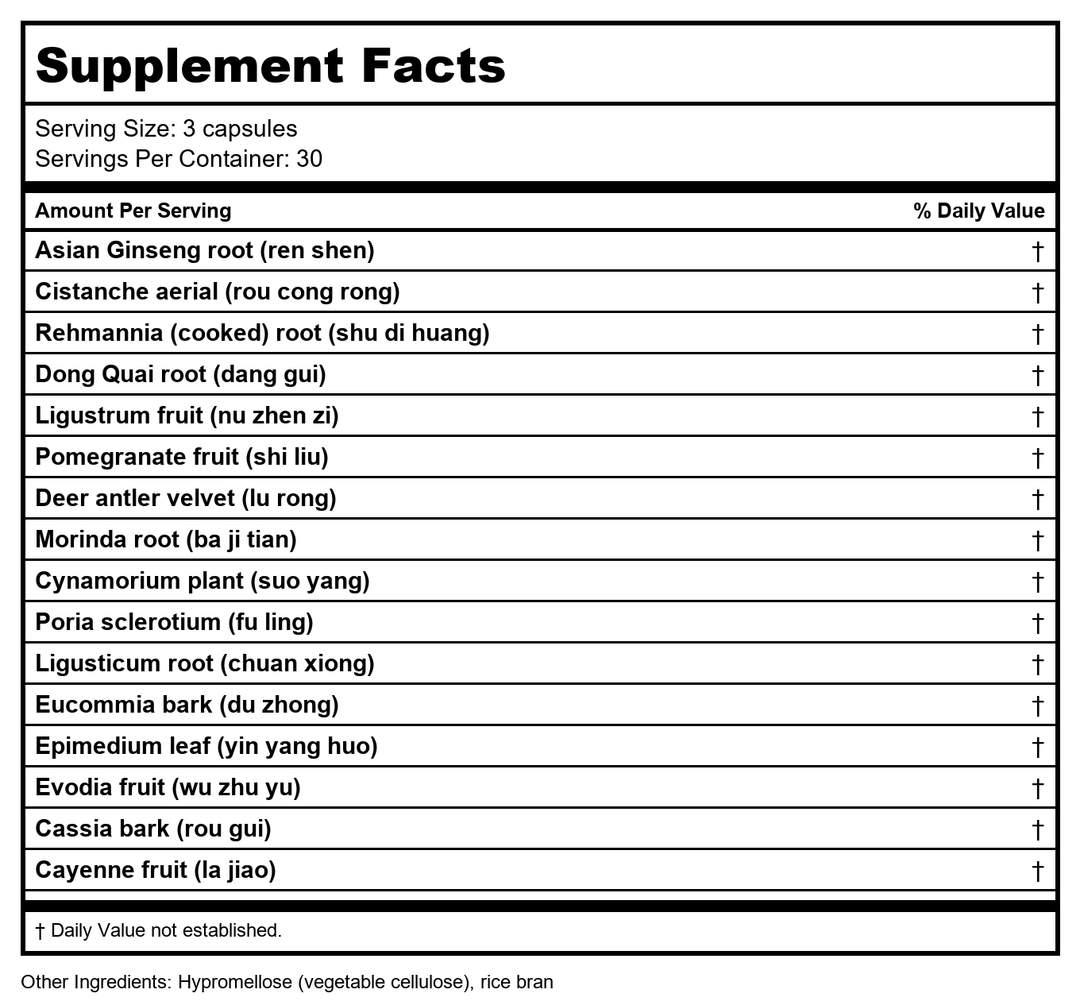 Health Concerns - Maternal Herbal 90 tabs - Supplement Facts panel