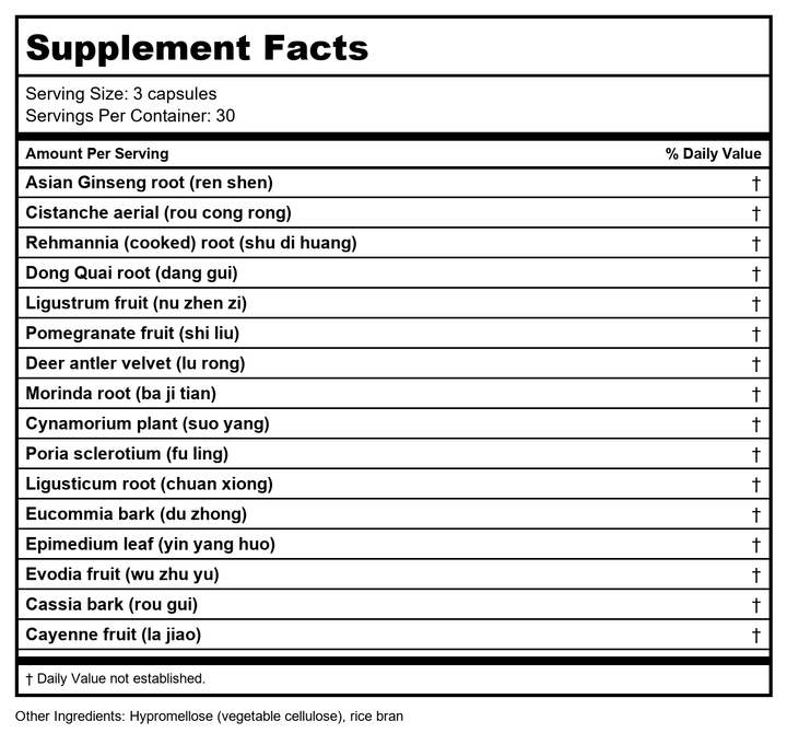 Health Concerns - Maternal Herbal 90 tabs - Supplement Facts panel