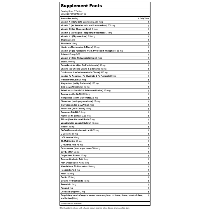 Davinci Labs - Spectra Woman 120 tabs [Health and Beauty] [Health and Beauty] - Supplement Facts panel