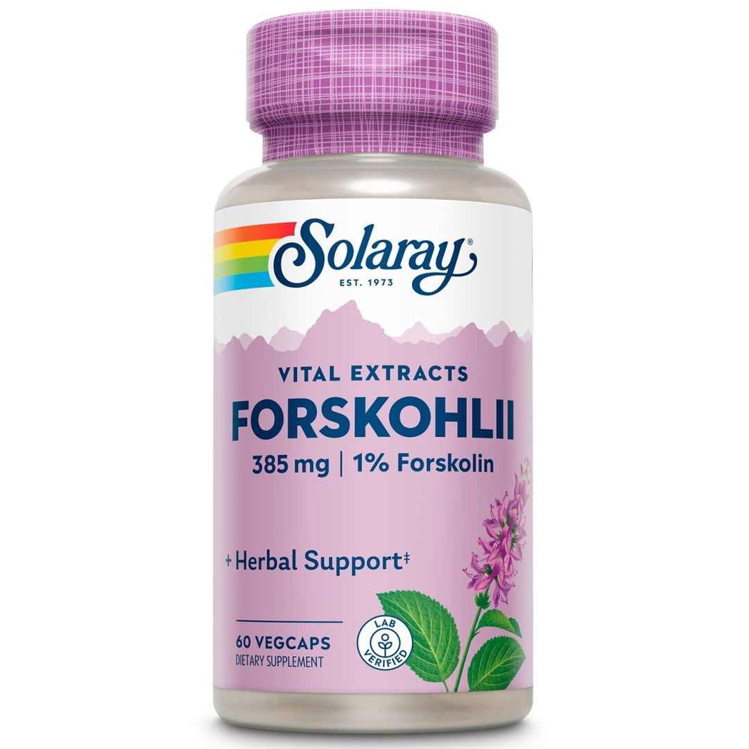 SOLARAY - Forskohlii, 385 mg | 60 Capsules - Supplement Facts panel