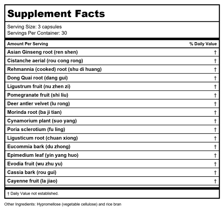 Health Concerns Maternal Herbal 90t - Supplement Facts panel