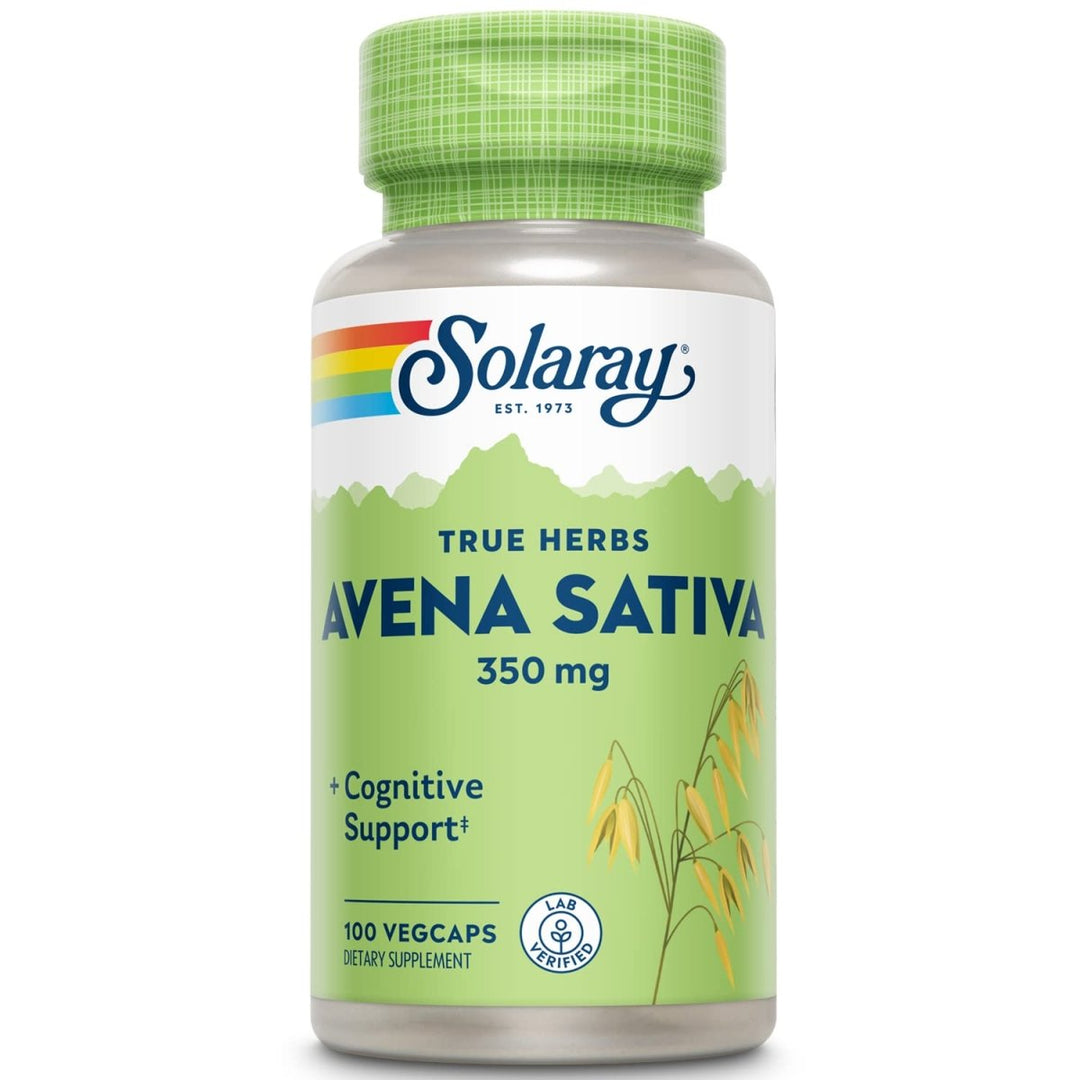SOLARAY Avena Sativa, 350 mg | 100 Count - Supplement Facts panel