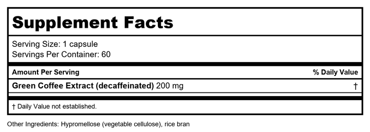 Health Concerns - Greenexcellent 60 tabs - Supplement Facts panel